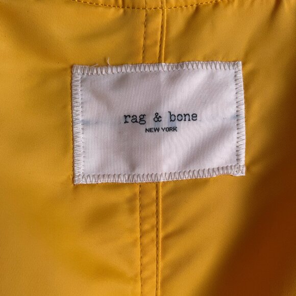 Rag & Bone Manston Recycled Nylon Bomber in Saffron, Size L, Hardly Worn - Picture 10 of 11
